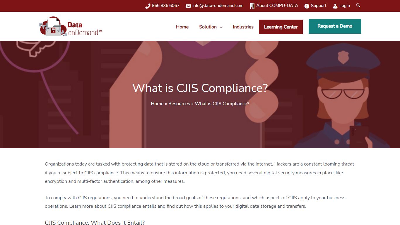 What is CJIS Compliance? - Data onDemand™